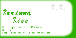 korinna kiss business card